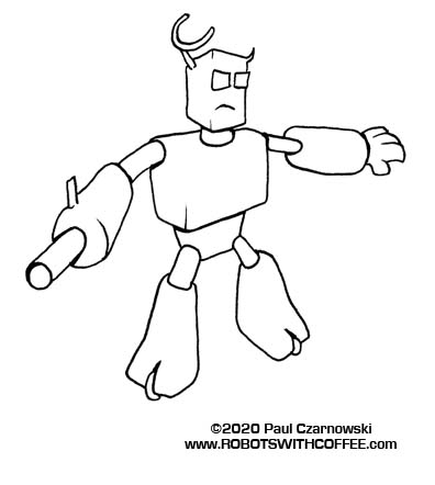 doodle: Half Halo, One Horn bad guy – Robots With Coffee